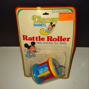 Illco Disney Babies Rattle Roller Kids Toy Vintage 1986 Walt Disney New